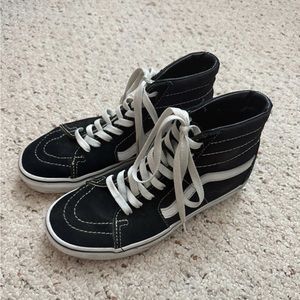 Old school high top vans black